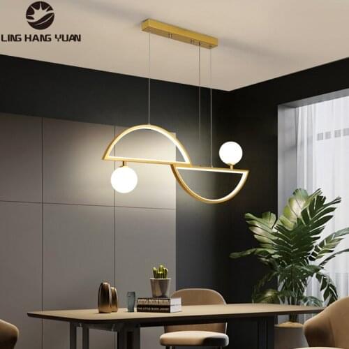 Nordic Fashion Led Pendant Light Black&Gold Color Modern Ceiling Pendant Lamp for Dining room Living room Bedroom Kitchen Lights