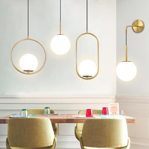 Nordic Bedside Wall Lamp Modern Minimalist Living Room Dining Bar Lamp Bedroom Glass Ball Small Wall Lamp