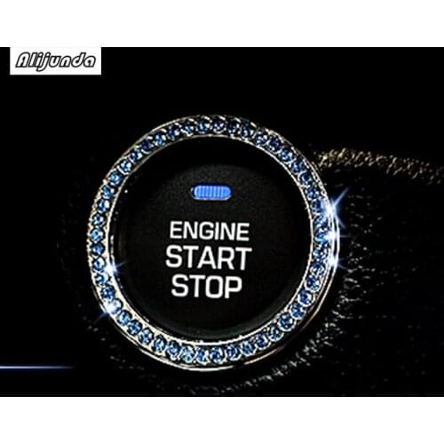 Car styling,Diamond ignition switch cover decoration stickers protection circle For Honda CRV Accord Odeysey Crosstour FIT Jazz