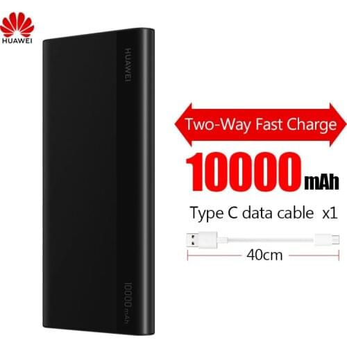 Huawei QuickCharge 10000mAh Power Bank Max 18W Two-way Fast 9V/2A Portable Fast Charger For iPhone Samsung Huawei