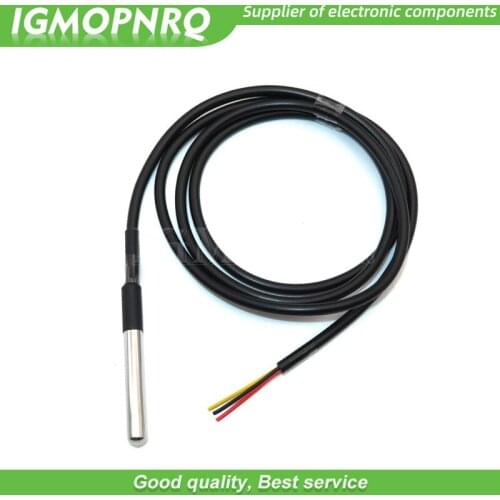 1pcs DS18B20 waterproof 1 meters temperature probe temperature sensor 1820 Stainless steel Waterproof sensor