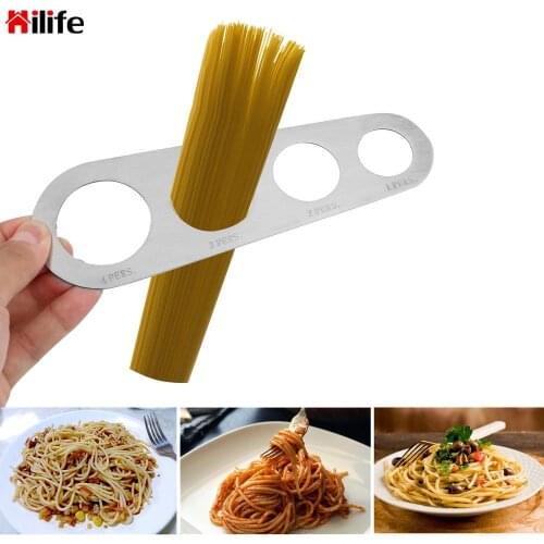 4 Holes Spaghetti Measurer Kitchen Accessories Pasta Noodle Measure Stainless Steel 1Pcs