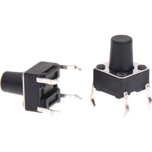 50pcs/lot Mini Micro Momentary Tactile Push Button Switch 6*6*8mm 4 Pin ON/OFF Keys Button DIP DC 12V 0.5A