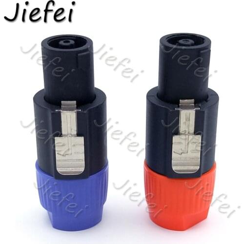 6pcs 4 Pin Speakon Male Plug NL4FC 4 Pole PowerCon Plug Audio Loudspeaker Amplifier Cable Connector