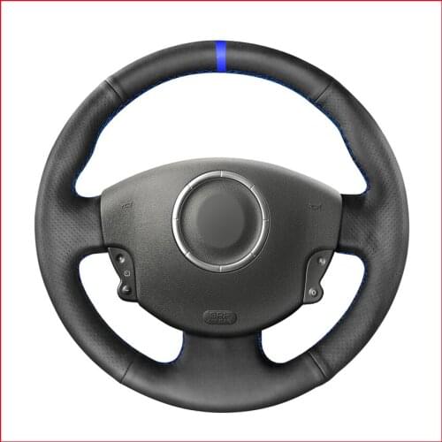Artificial Leather Blue Marker Steering Wheel Cover for Renault Megane 2 Scenic 2 Grand Scenic Kangoo 2