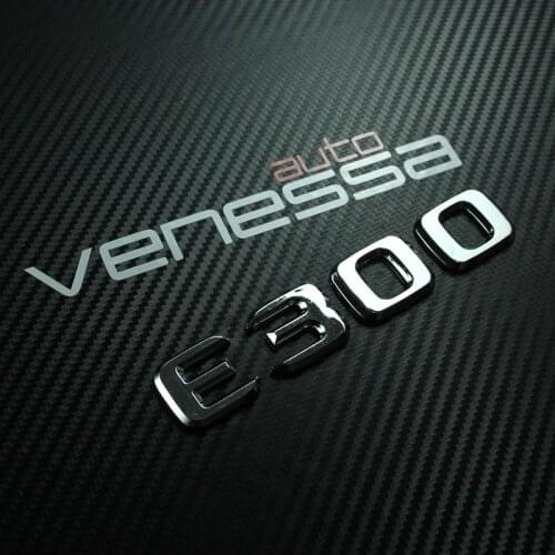 Kyburg E300 Chrome Car Trunk Letters Badge Emblem for Mercedes w124, c207, w210, w211, w212 E Class 1993-2016