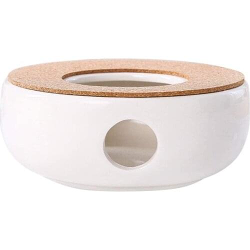 14.5*6cm Ceramic Candle Stand Tea Heater Tea Stove Tea Warmer Teapot Coffee Milk Candle Heating Teaware Insulation Base for Home