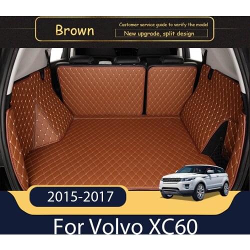 Leather Car Trunk Mat For Volvo XC60 2015-2017 Cargo Liner Accessories Interior Boot