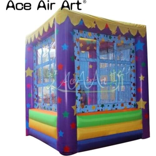 Beautiful purple inflatable stall station/carnival treat shop/kiosk inflatable concession booth for advertising