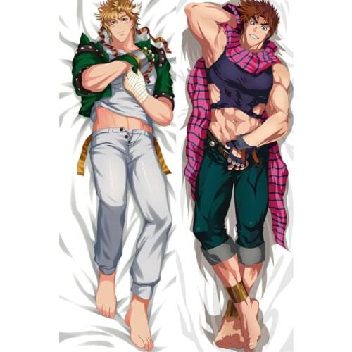 1pcs Anime JoJos Bizarre Adventure Cartoon Joseph Joestar Two-sided Printed Body Pillowcase Cover Cosplay Prop Decor Boy Girl