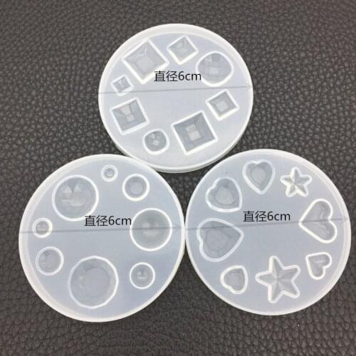 Crystal Epoxy Pendant Mould Earrings Small Pendant Mould Handmade Jewelry High Mirror Mould DIY Love Earrings