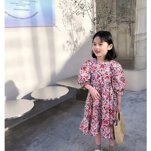 Baby Grils New Flowers Girl Casual Princess Dresses New Summer Fashing Baby Girls Floral Party Costumes Kids Cute Long Vestidos