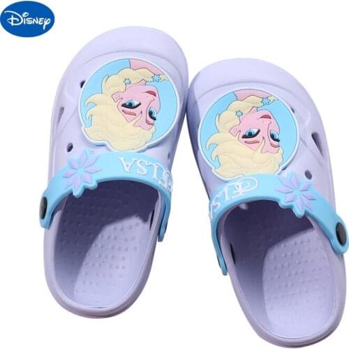 Disney authentic spring and summer new hole shoes non-slip home indoor home non-slip Aisha cartoon beach sandals and slippers