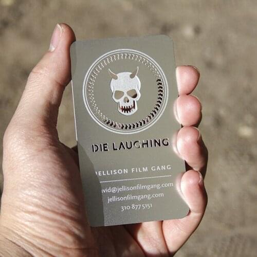 Personalized poker quality stainless steel business metal card