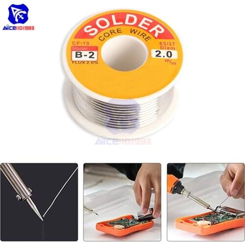 Diymore Solder Wire 0.5/0.6/0.8/1/1.2/1.5/2mm 2% Flux Tin Lead Rosin Roll Core Silver Solder Wire Repairing Tool Reel Melt Kit