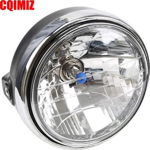 Universal Motorcycle Headlight Front Light Amber Cafe Racer Headlamp For Suzuki Honda CB400 CB500 CB1300 Honet 250 600 900