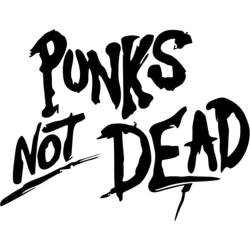 Punks Not Dead Funny Car Stickers Creative Waterproof Decals Suitcase Truck Motorcycle Auto Accessories PVC,19cm*14cm