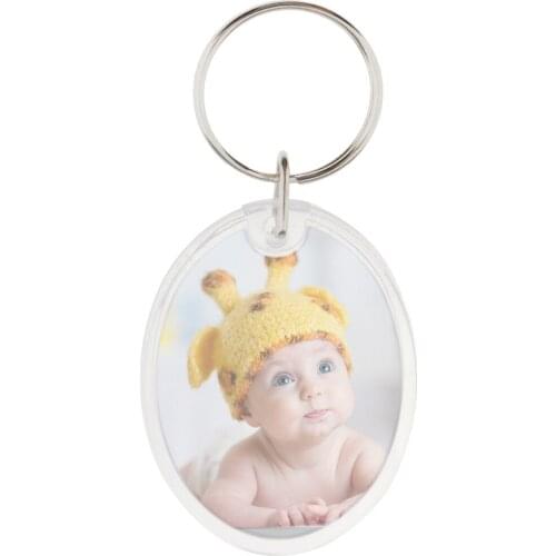 10Pieces Oval Shape Blank Insert Photo Picture Frame Split Ring Keychain