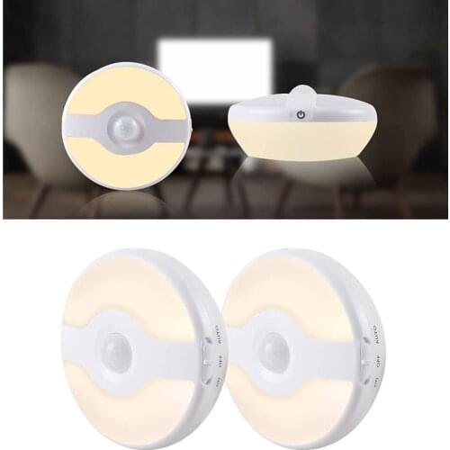 2pcs LED Motion Sensor Light Human Body Induction Lamp Cabinet Closet Kitchen Bedroom Cabinet Light Body Induction Lamp