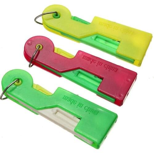 3pcs/5pcs/10pcs Random Color Elderly Convenient Automatic Sewing Needle Threader Thread Guide Tool AA8274