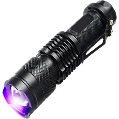 50pcs/lot banknote detector flashlight lamp 365nm 395mm fluorescer detector lamp pen mask fluorescence tester flashlight