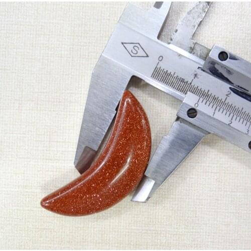 2020 New Natural Quartz Stone Crystal Amethyst Sculpture Moon Pendant For DIY Jewelry Making Necklace No Hole 8pcs