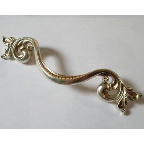96mm vintage Dresser Pulls Drawer Handle Antique Distress Silver Kitchen Cabinet cupboard antique silver handles