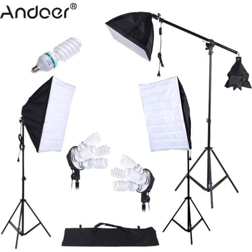 Andoer Photo Studio Lighting Kit Photography Studio Portrait Product Light Tent Kit Photo Video Equipment With Oxford Bag