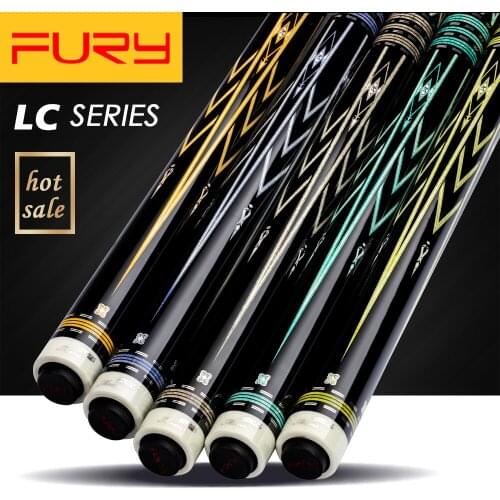 Fury Billiard Pool Cue LC Series 11.75mm/13mm Tip High Quality Maple KTA / STE Tecnologia shaft Professional Billard Stick Kit