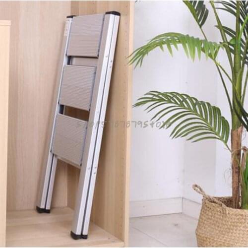Household Ladder Folding Ladder Telescopic Multi-function Miter Ladder Thickened Aluminum Alloy Indoor Three Or Four Step Small