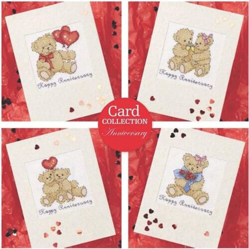 CD372 Cross Stitch Kit Package Greeting Cards Needlework Counted Cross-Stitching Kits Christmas Mothers Fathers Day Birthday