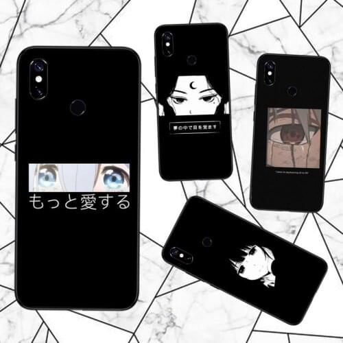 Sad Japanese Anime Aesthetic Phone Case For Xiaomi Redmi note 7 8 9 pro 8T 9S Mi Note 10 Lite pro