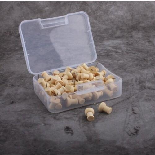 80pcs particle size box shaped wood studs creative art picture nails painting lessons log wood studs