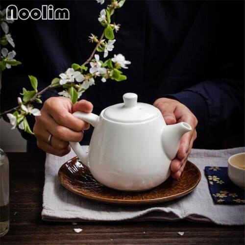 Elegant Chinese Bone China Teapot Ceramic Kung Fu Kettle Flower White Porcelain Tea Pot With Filter High Quality Ornaments Gifts