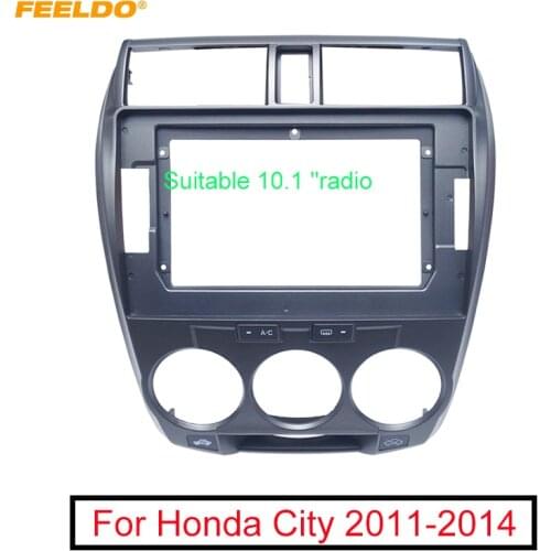FEELDO Car Stereo Audio 2Din Fascia Frame For Honda City 10.1" Big Screen Radio Dash Fitting Panel Frame Installtion Kit