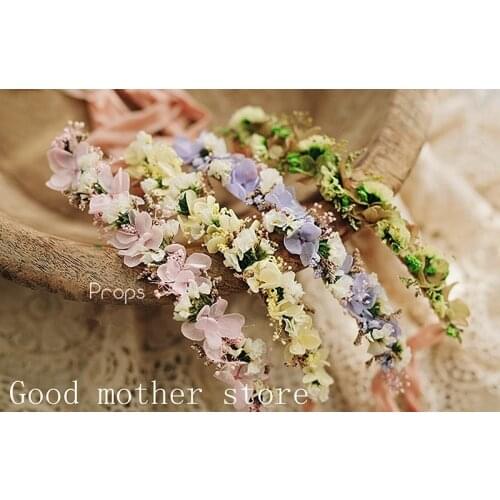 Baby girl Headwear ~ true flower series ~ original baby photo headband ~ newborn photography props dried flower headbands