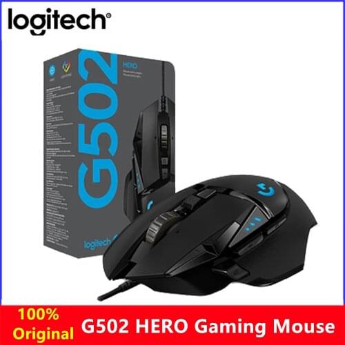 Logitech G502 HERO Gaming Mouse 16000 DPI Wire Mice High Performance Programming Mouse Adjustable Light For Mouse Gamer