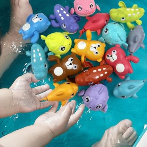 Random Delivery Bathtub Toy Shower Sea Animal Clockwork Toy Interactive Water Playing Kit Water Toy Indoor Bath Toy