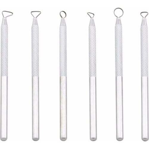6PCS Polymer Clay Tools Aluminum Sculpture Ceramic Pottery Tool Handled Hand Crafts Clay Knife