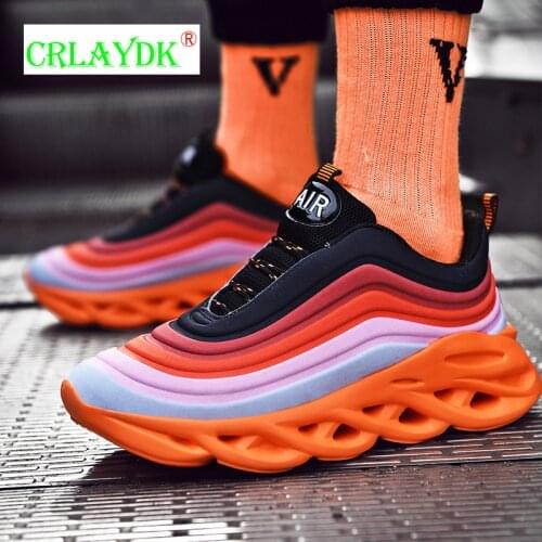 CRLAYDK Mens Running Shoes Blade Sports Sneakers Outdoor Lightweight Walking Tennis Non-Slip Running Increased Youth Trainers