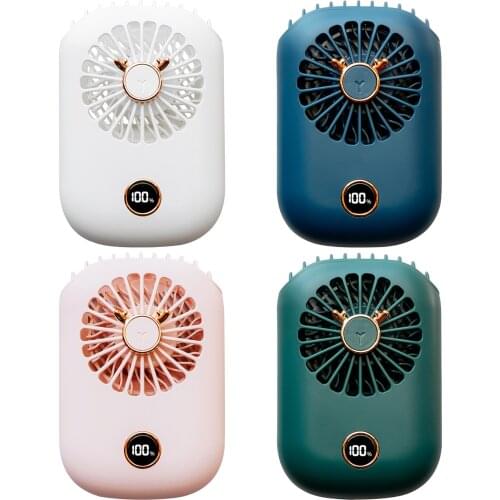 Mini USB Fan-Hand Free Portable Neck Fans, 3-Level Speeds Portable Desktop Table Cooling Fan,USB Rechargeable Personal Fan