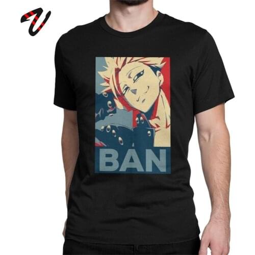 100% Cotton Men T- shirts The Seven Deadly Sins T-Shirt Ban Funny Round Neck Tops Tee Shirt Graphic T Shirt