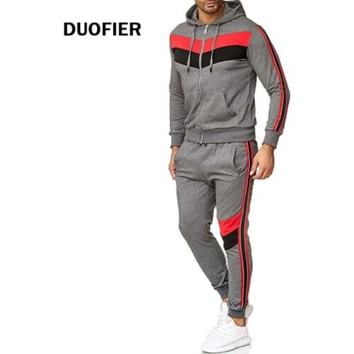 Men Sweat Suit Zipper Hoodies Mens 2021 Casual Hooded Warm Sweatshirts Male Tracksuit 2PC Hoodie + Pant Sporting Outfit Suits