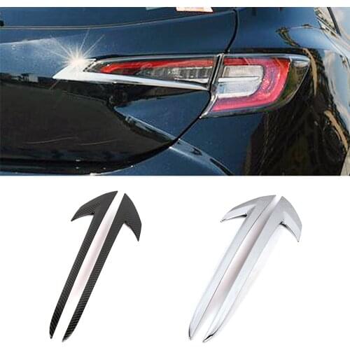 For Toyota Corolla Hatchback 2019-2021 ABS Chrome Car Taillight Cover Trim Molding Rear Light Lamp Eyebrow Styling Accessories