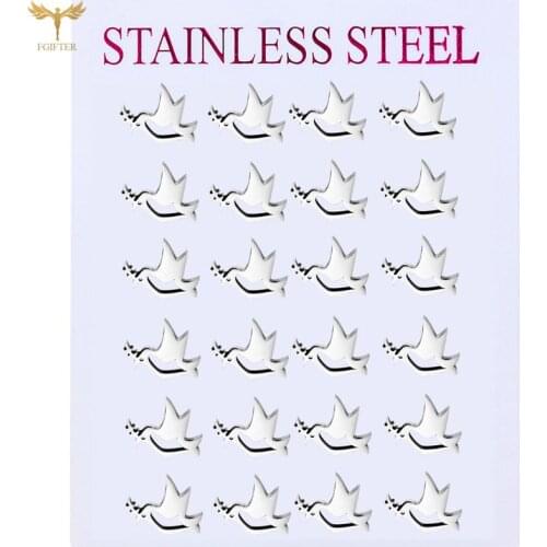 2021 New Womens Stud Earrings Peace Dove Earrings Symbol of Holiness and Friendship Steel Accessories Fashion Female Jewe