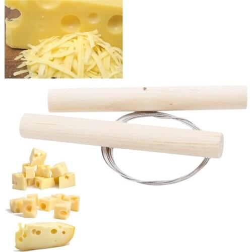 New Wire Soap Cutter Cheese Cutting Tool Wooden Knife For Clay Candles Pottery Toggle Handles Twisted Sculpture Cutting Tools