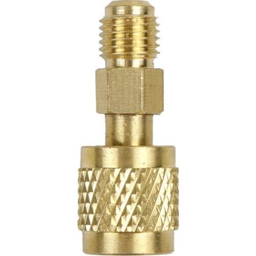 New R410 Brass Adapter 1/4" Male To 5/16" Female Charging Hose To Pump