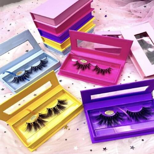 Wholesale 3d mink lashes case eyelash packaging box lash boxes packaging custom logo plastic sliding clear custom lash boxes