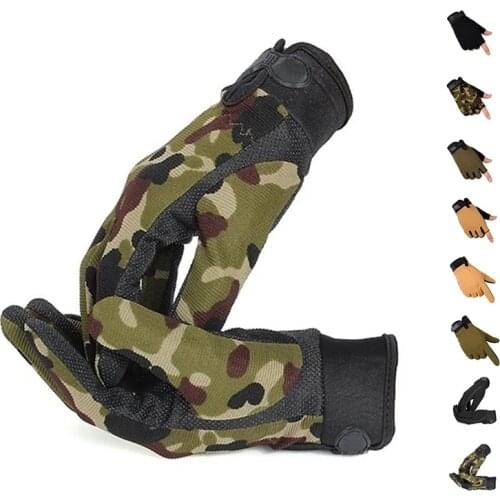 Summer Military Mens Tactical Glove Lightweight Breathable Riding Bicycle Non-slip Full Finger Half Finger Women Gloves Fishing
