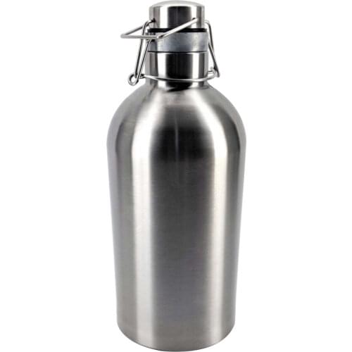 Home brew 2L beer bottle ULTIMATE Vacuum Double Wall Insulated Beer Growler, 304 SS